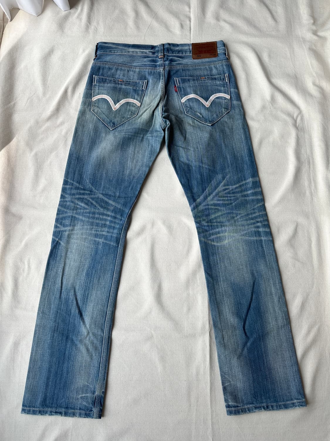 리바이스 522 데미지 워싱진 데님팬츠 32x33 상품이미지4