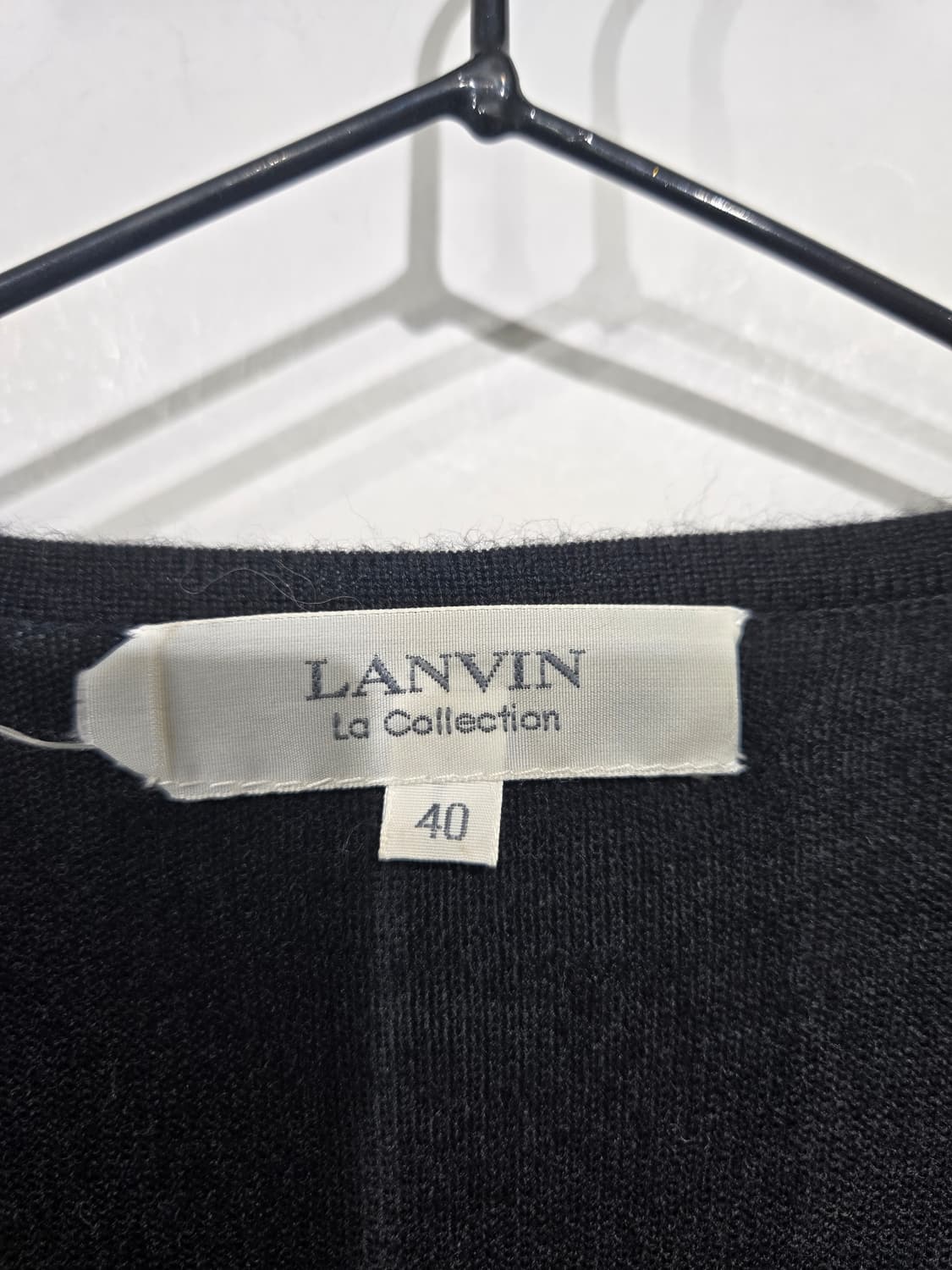 랑방 블랙 브이넥 캐시미어 니트 가디건 상품이미지5