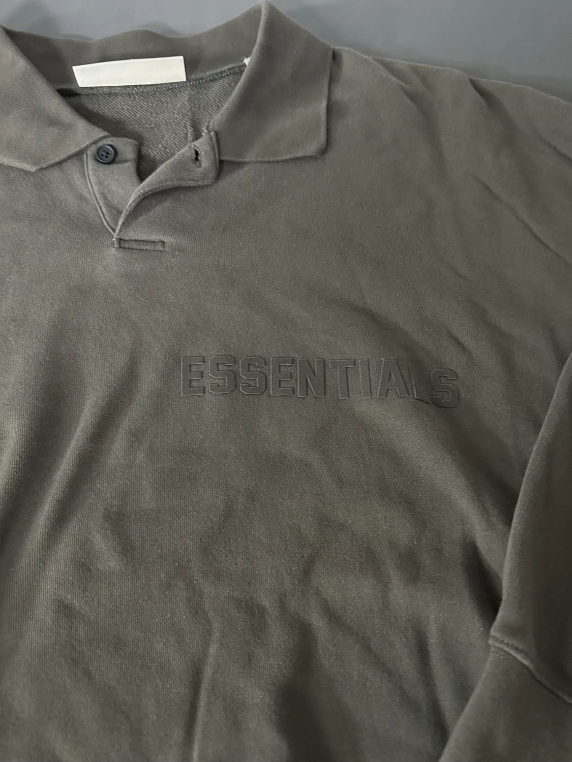 피어오브갓 에센셜 카라 맨투맨 스웻셔츠 카키색 L 상품이미지2