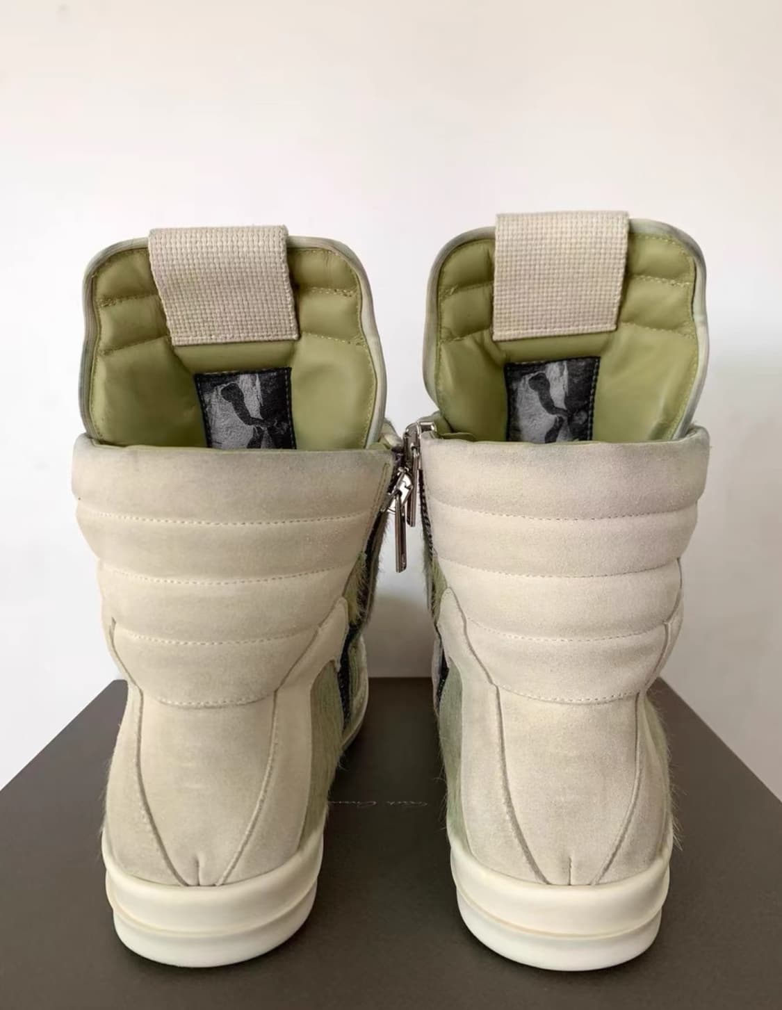 릭오웬스 지오바스켓 43 그린 송치 한정판 상품이미지3