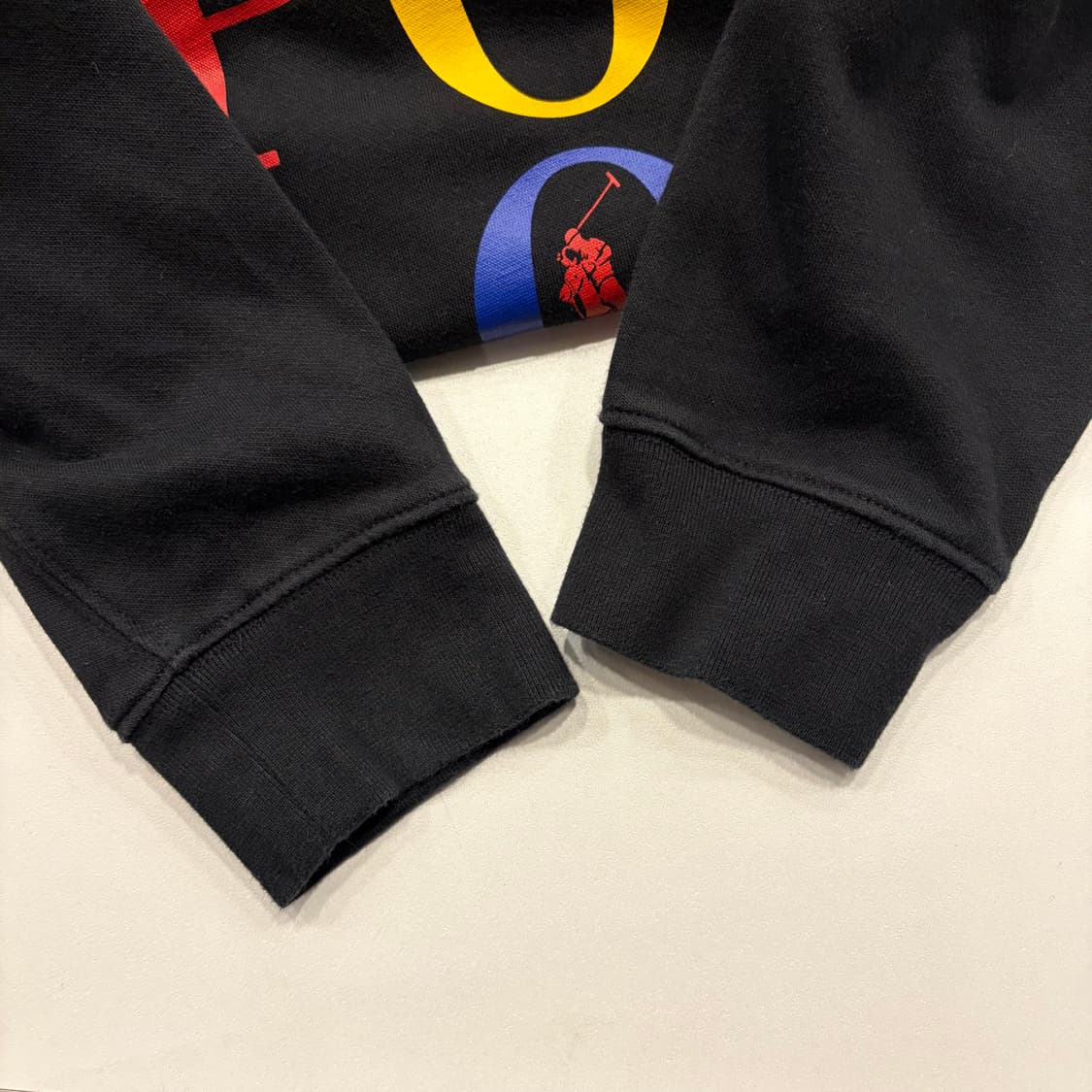 [L] 폴로 랄프로렌 키즈 블랙 컬러풀 빅 로고 후드티 B444 상품이미지9