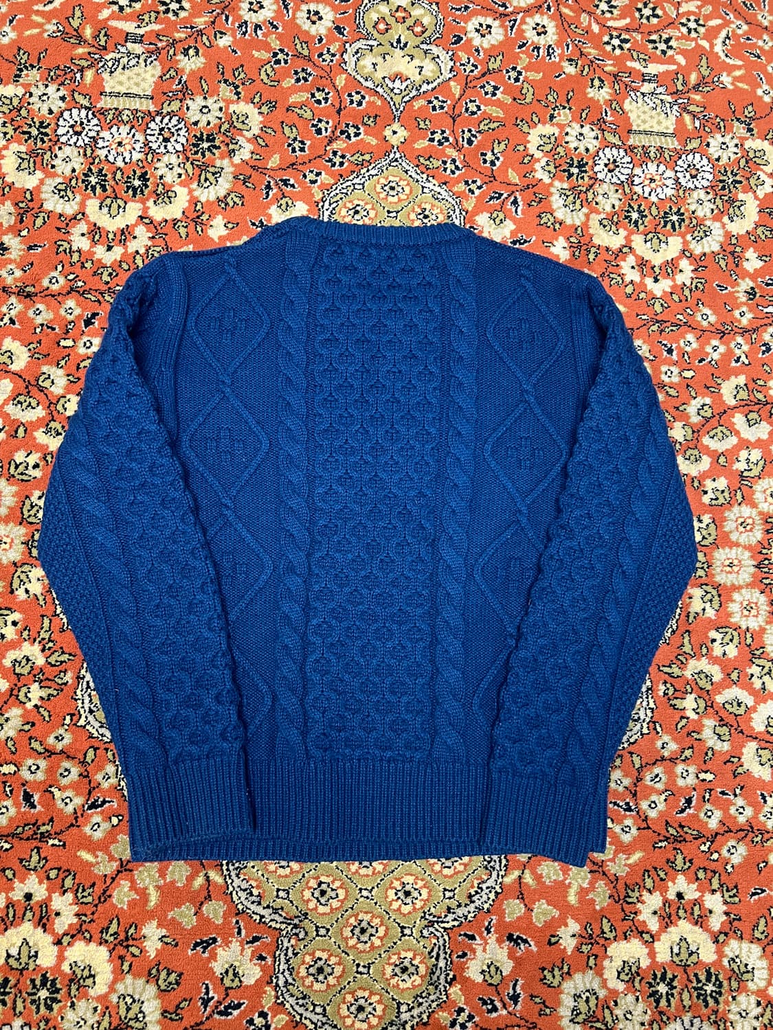 [L] 앤더슨벨 네이비 블루 케이블 니트 상품이미지2