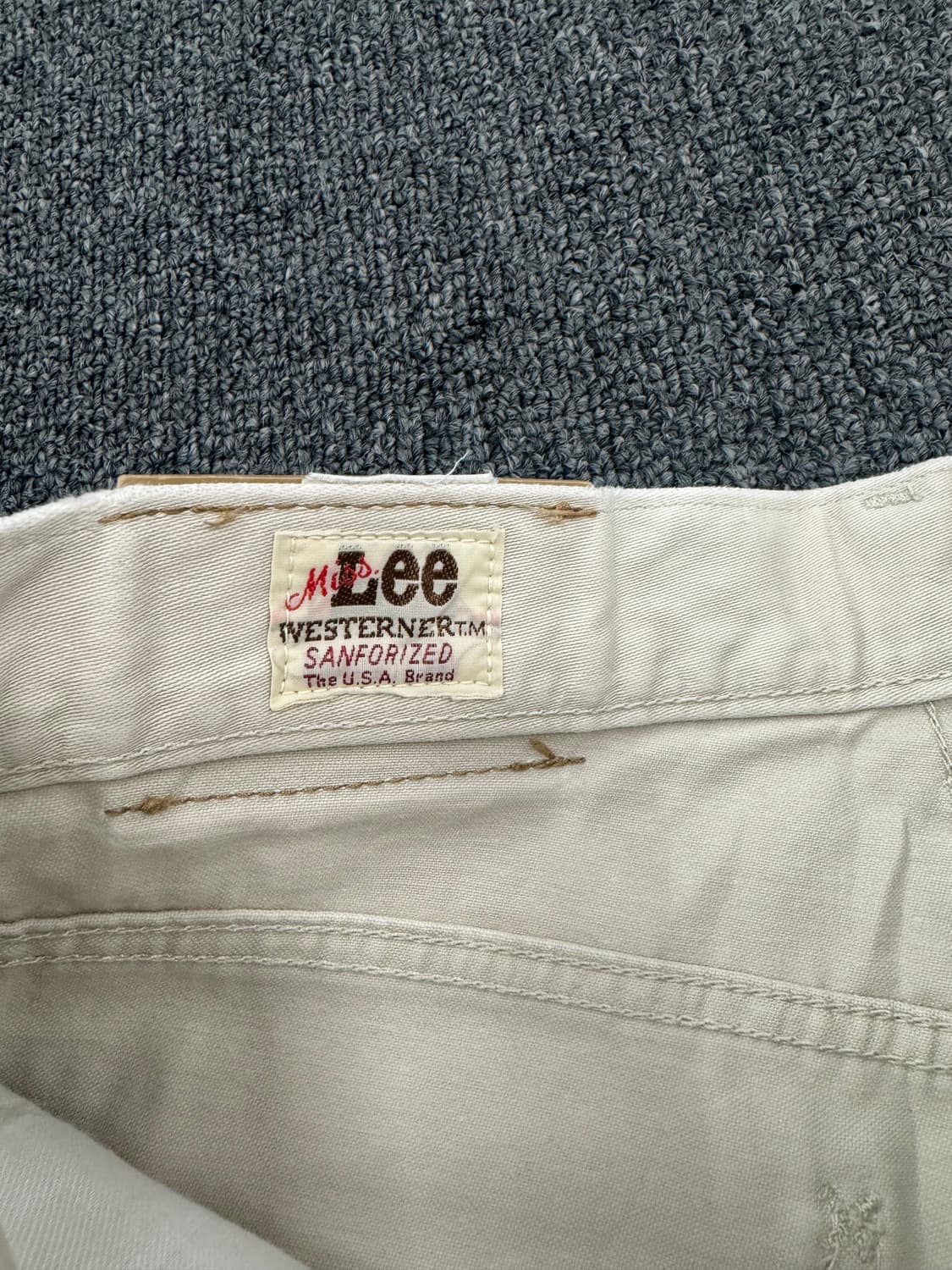 31)LEE RIDERS 빈티지 여성 아이보리 코튼 팬츠(오염) 상품이미지3