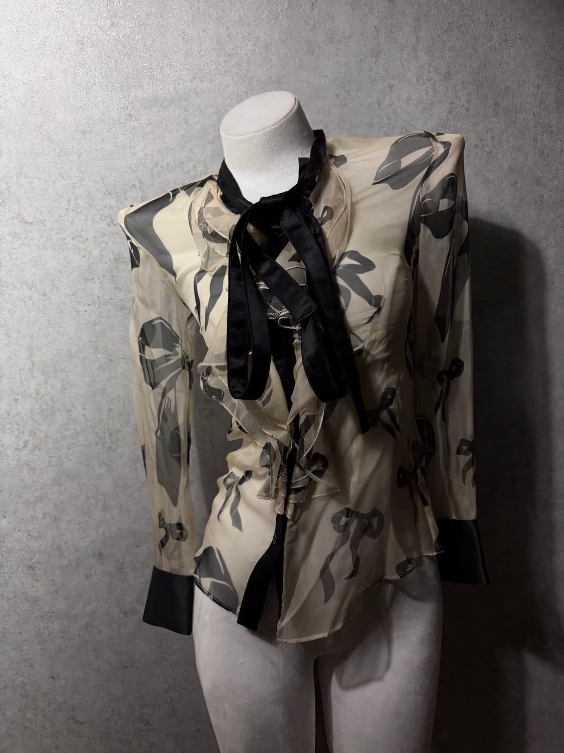 돌체앤가바나 리본 시스루 셔츠 상품이미지1