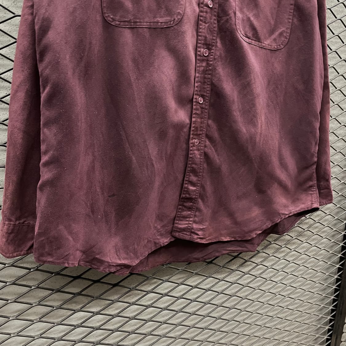 USA VINTAGE 스웨이드 셔츠 투포켓 디테일 버건디 상품이미지5