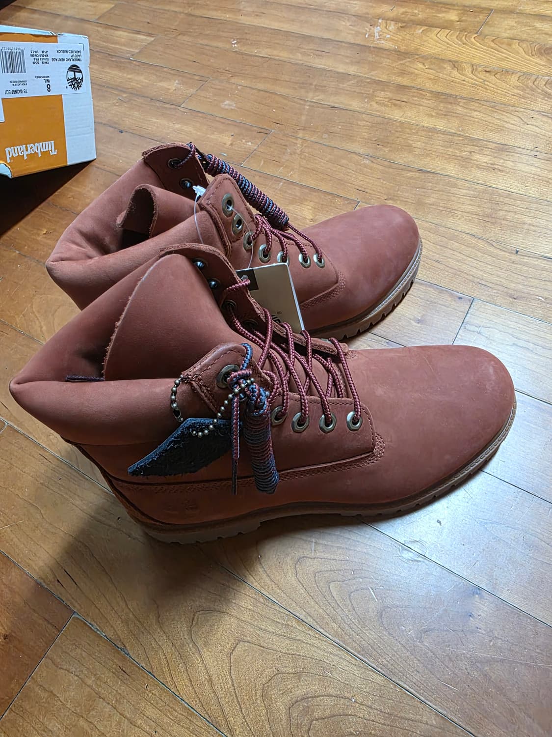 팀버랜드 6인치 프리미엄 다크레드 신품(8W 265) 상품이미지3