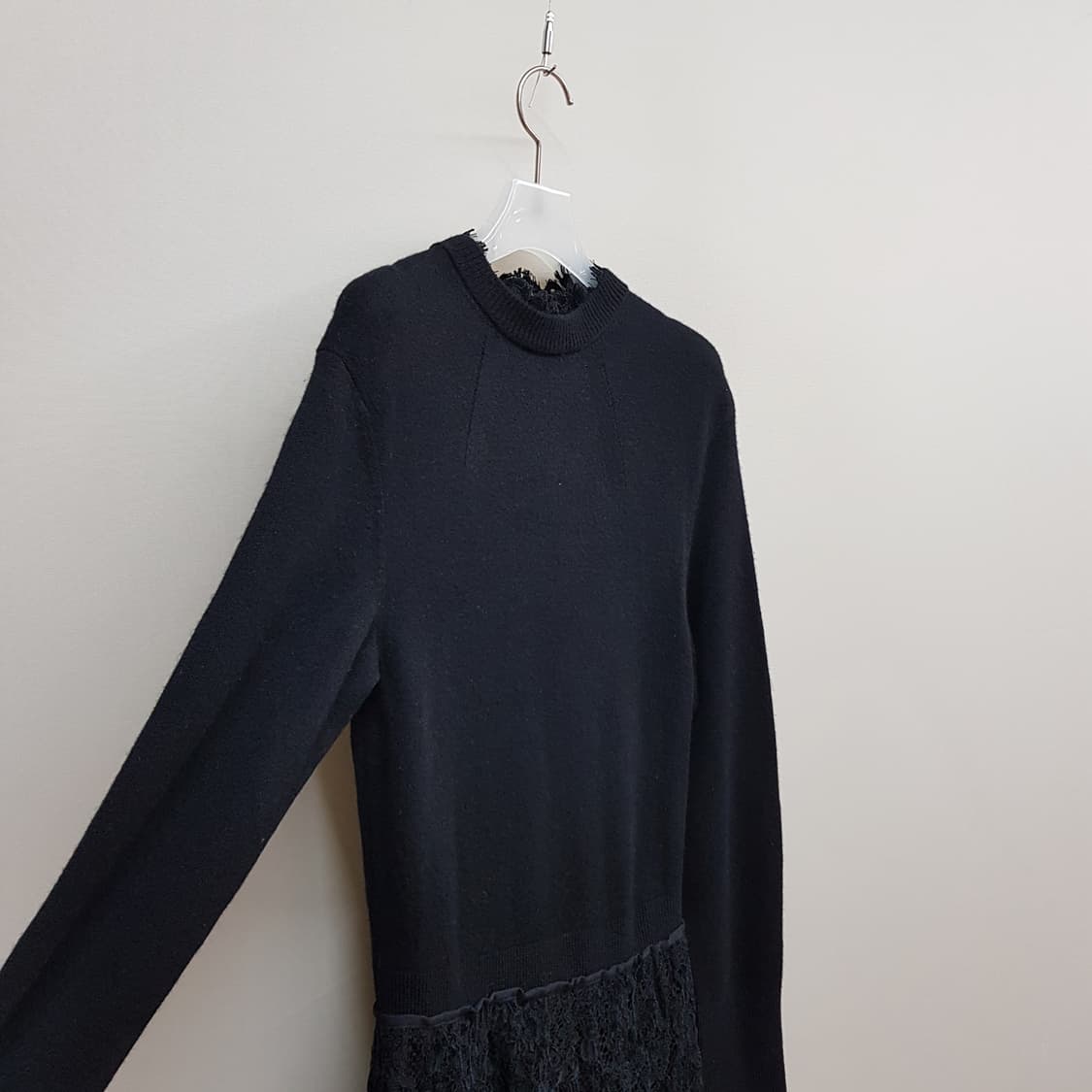 한섬 타임 레이스 배색 캐시미어 롱원피스 F사이즈 (택달린 새제품) 상품이미지3