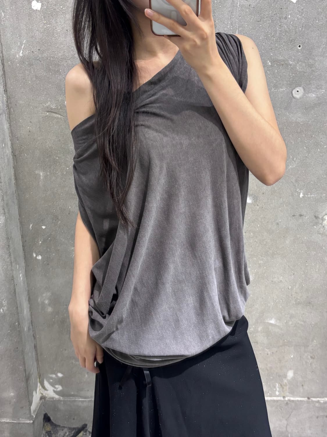 Vivienne Westwood 비비안웨스트우드 차콜 언발 원피스 상품이미지1