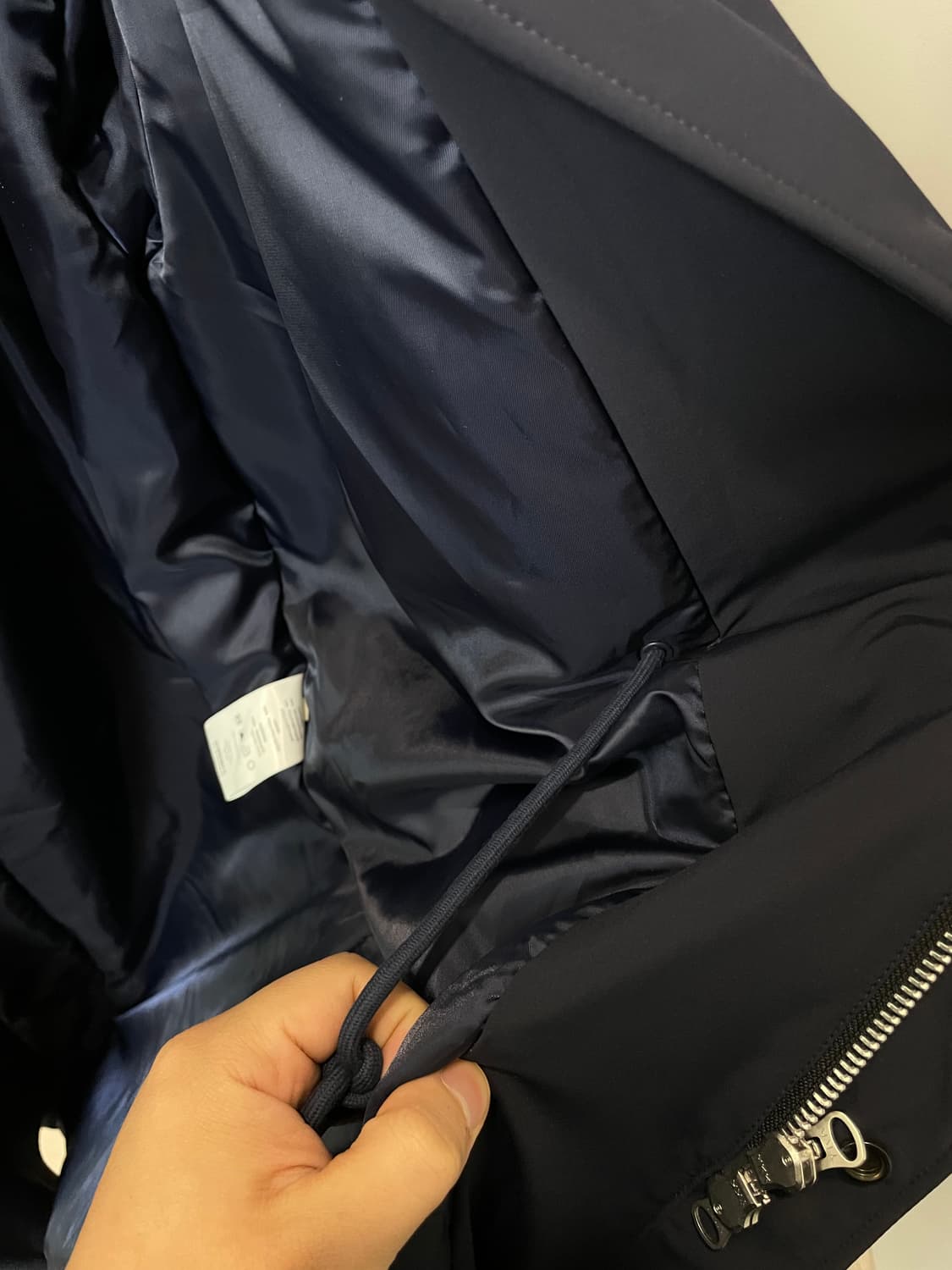 (S) Nohant 노앙 네이비 투웨이 오버사이즈 후드 나일론 코트 상품이미지8