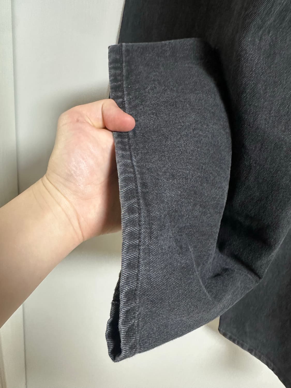 폴리테루 해머 데님 팬츠 워시드블랙 3사이즈 상품이미지3