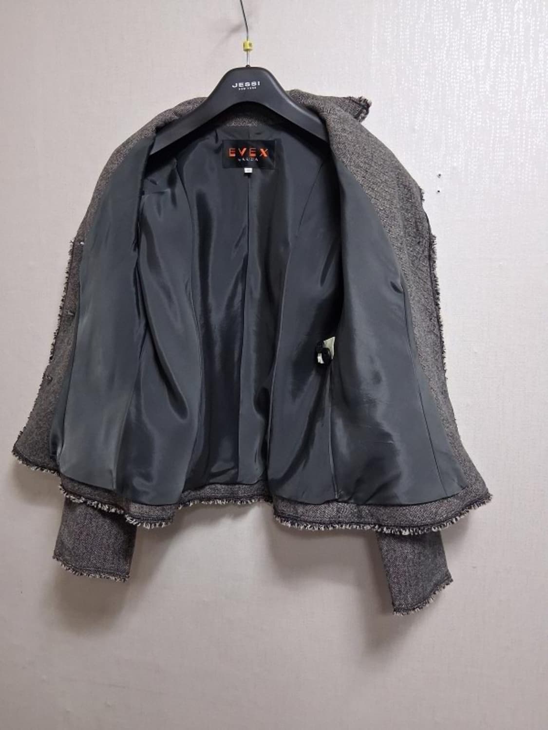 크리지아 여성 양모모직쟈켓 헤링본그레이체크 66 상품이미지3