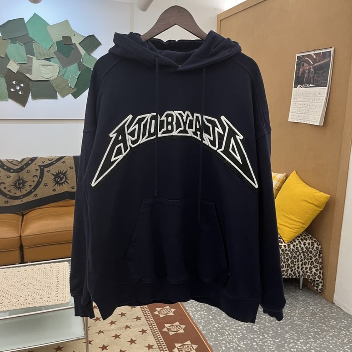 아조바이아조 올드스쿨 스트릿 힙합 스펠아웃 후드티 115 C09831 상품이미지3