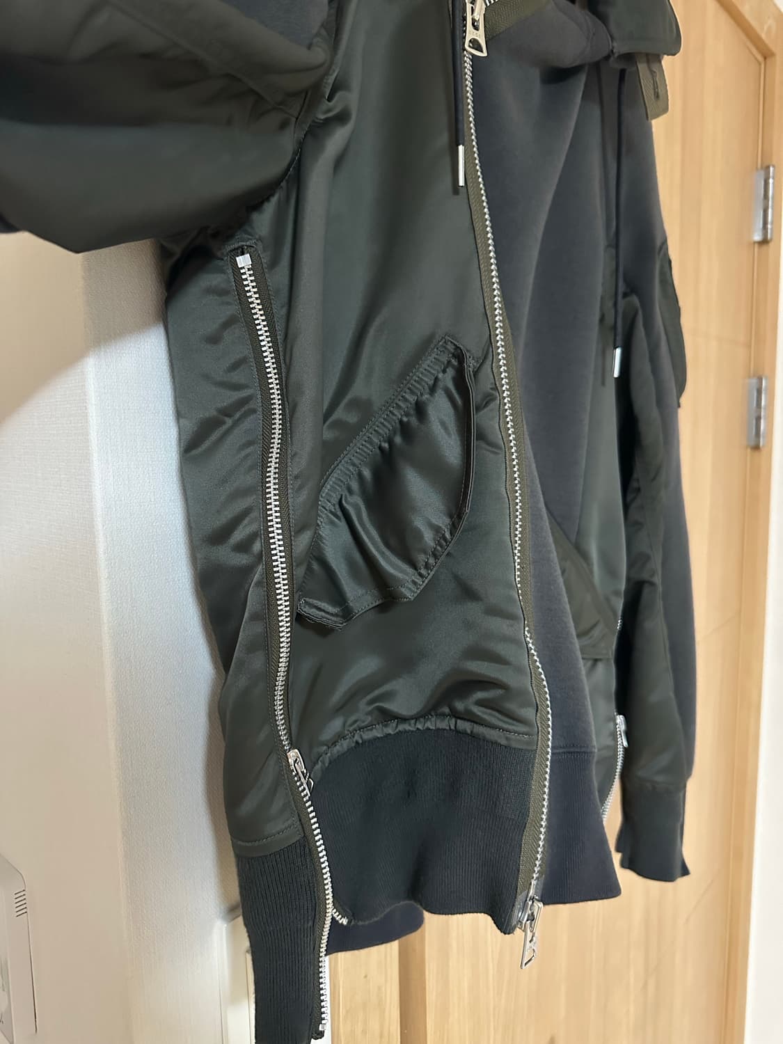 사카이 ma-1 믹스 스펀지 후드집업 상품이미지6