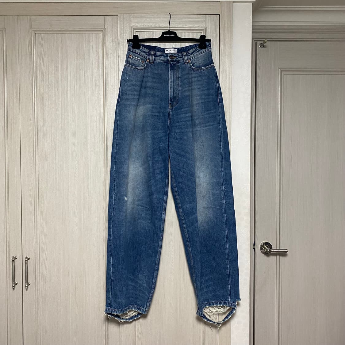 [S] 발렌시아가 풀업 데님 팬츠 중청 상품이미지8
