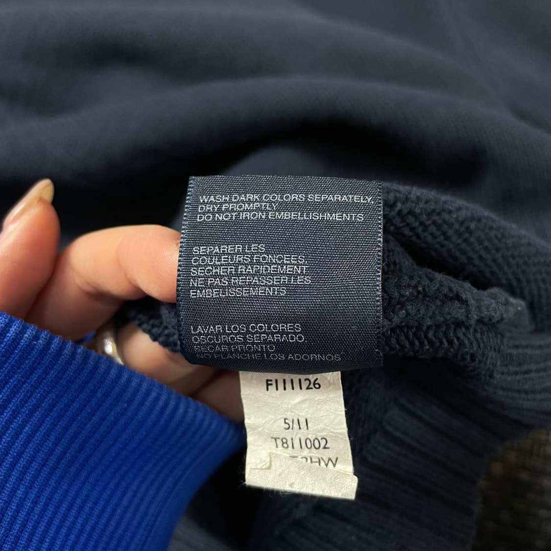 타미힐피거 네이비 반집업 긴팔 니트 XL 상품이미지8