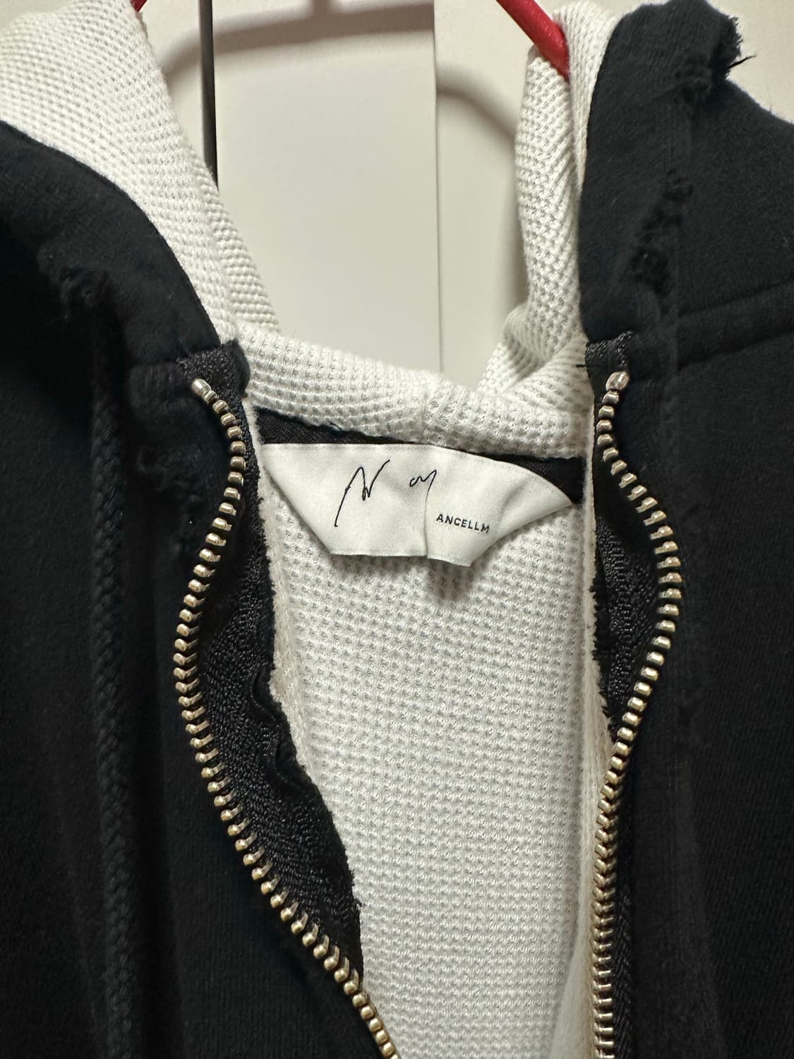 Ancellm_Zip Up Hoodie (Black) 상품이미지3