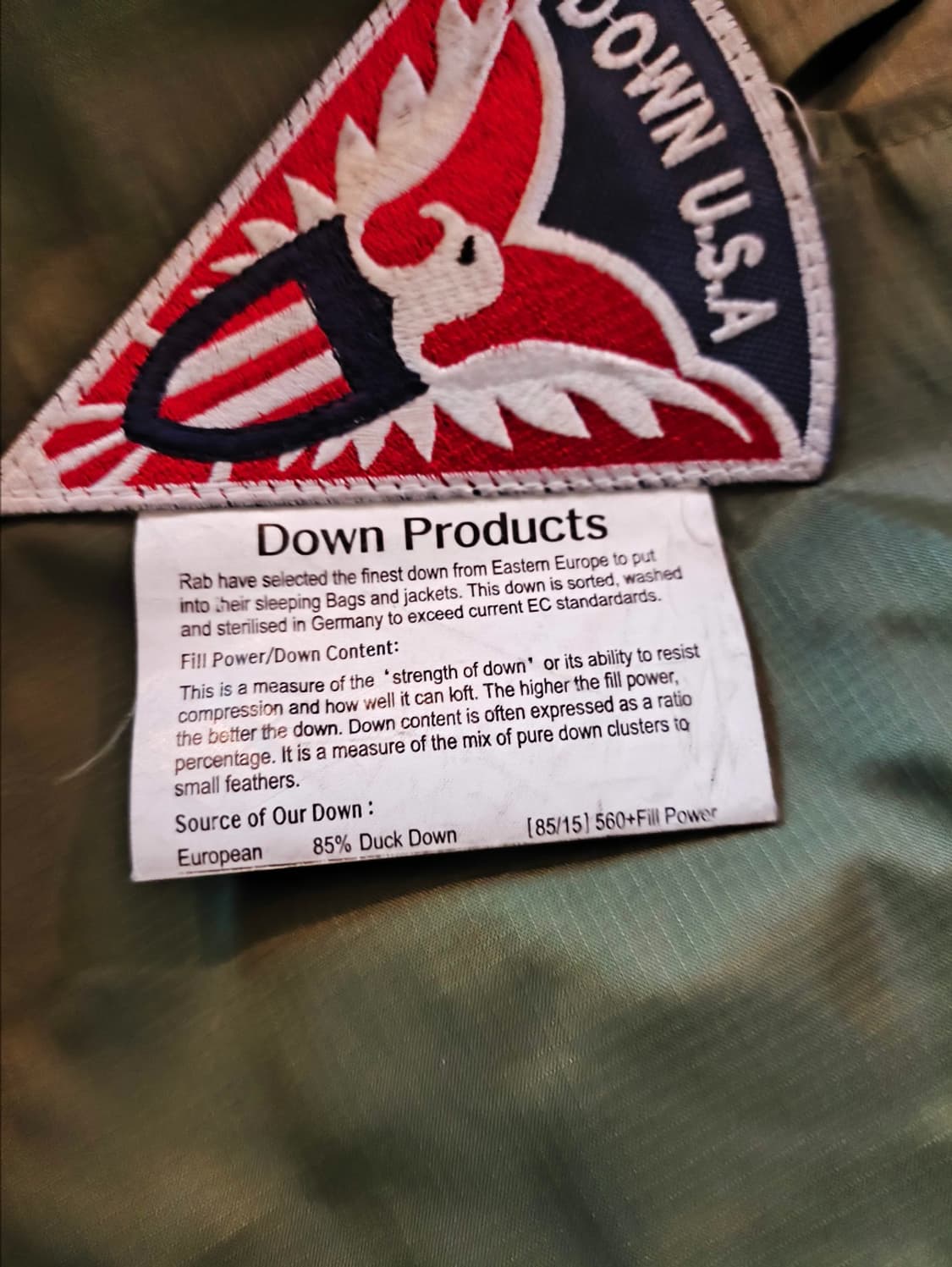 USA 캠핑용 다운 필파워 침낭 RAB 밀리터리 상품이미지3