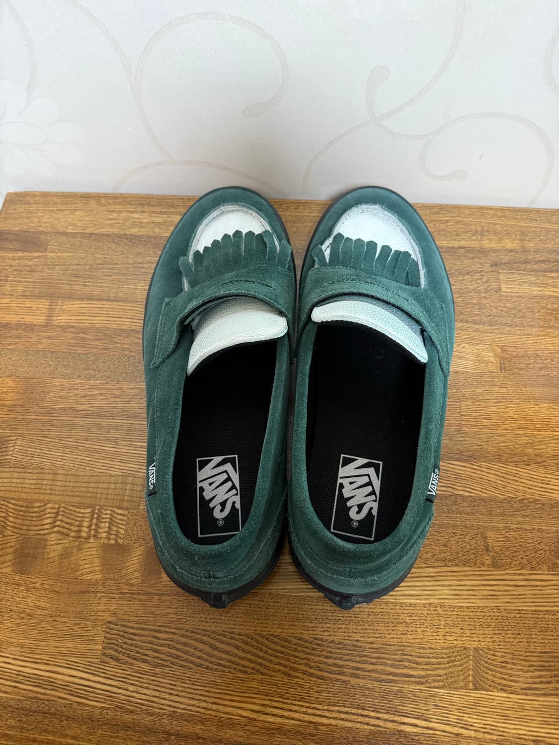 반스 x 아리하라 미유키 로퍼 그린 화이트 상품이미지4