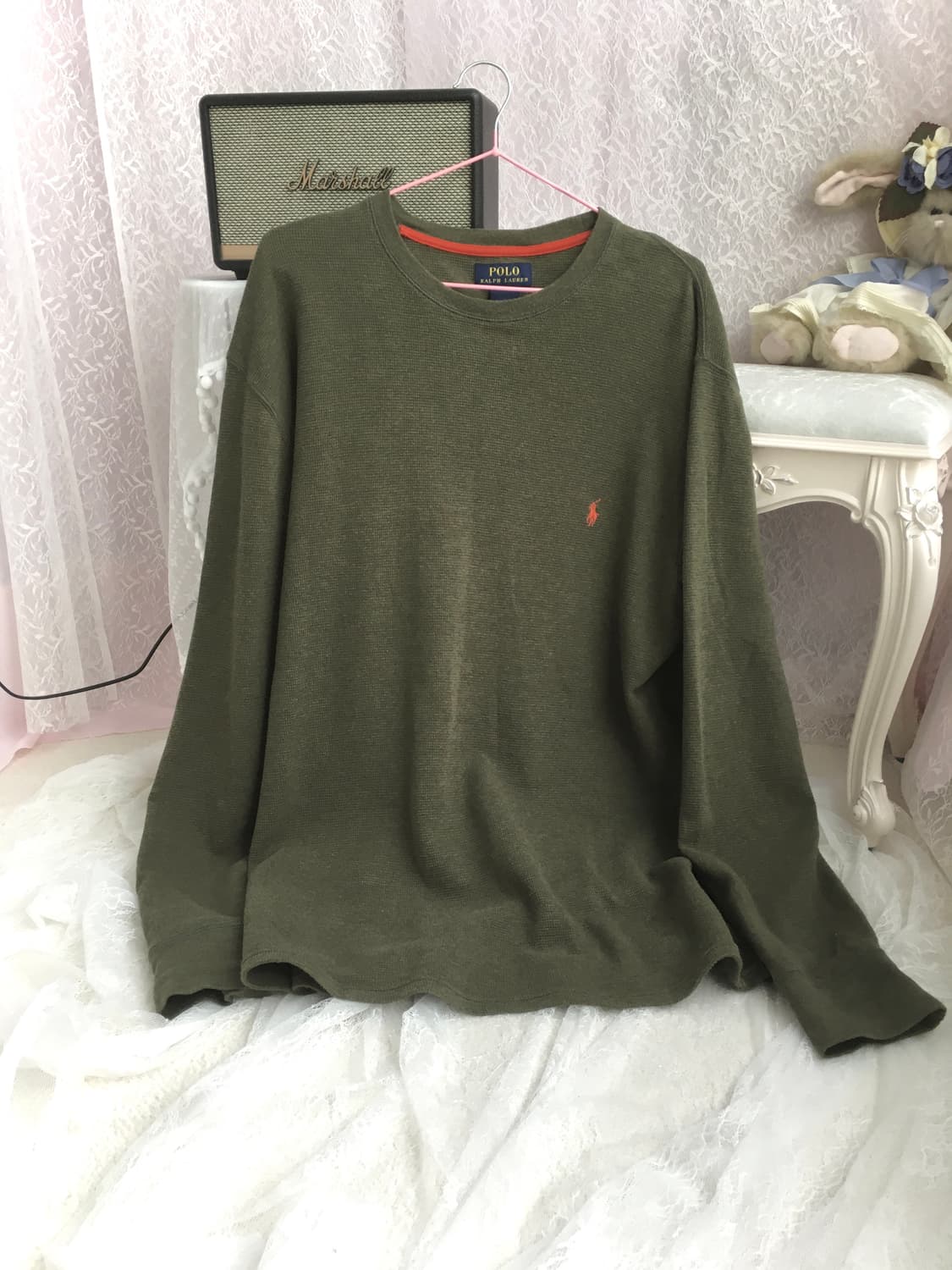 Polo khaki waffle long sleeve 상품이미지3