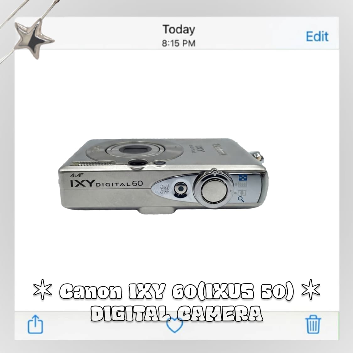 캐논 익시 IXY 60(익서스 IXUS 50) 빈티지 디카 실버 상품이미지6