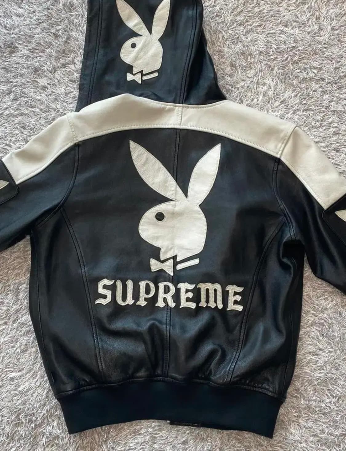 슈프림 플레이보이 레더자켓 S 상품이미지3