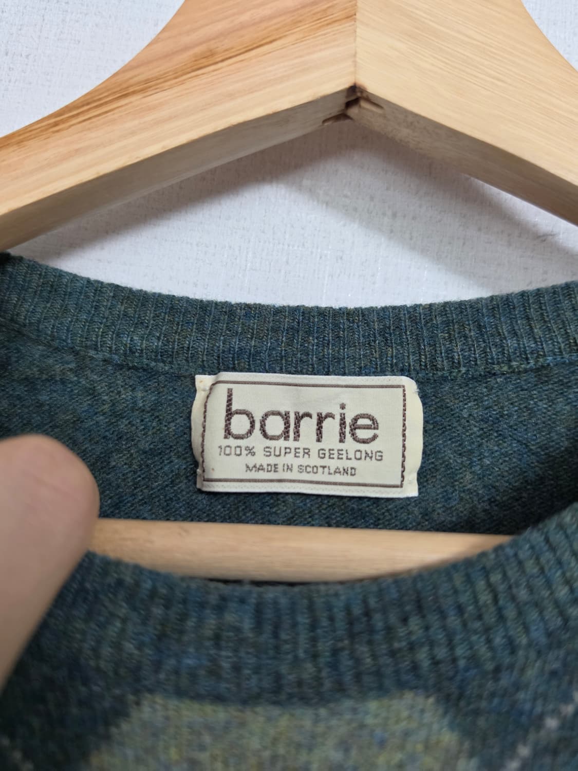 배리 BARRIE 아가일 울 니트 42 상품이미지2