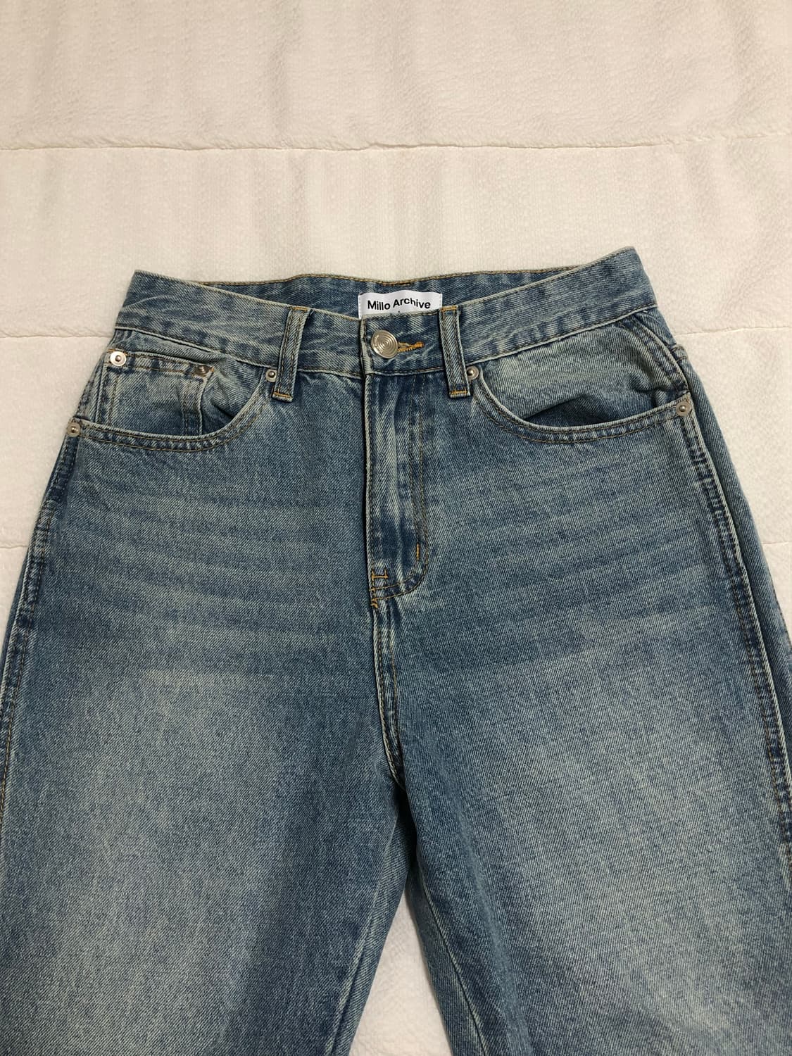 밀로우먼 연청 부츠컷 팬츠 (s size)  상품이미지2