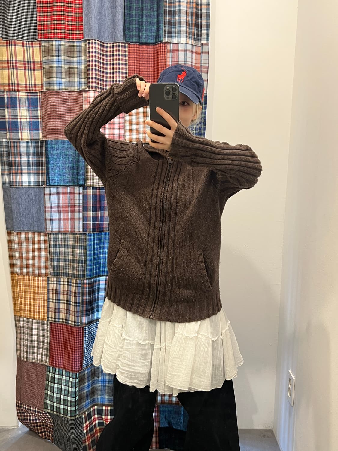 Gap 초코 브라운 니트 집업 상품이미지5