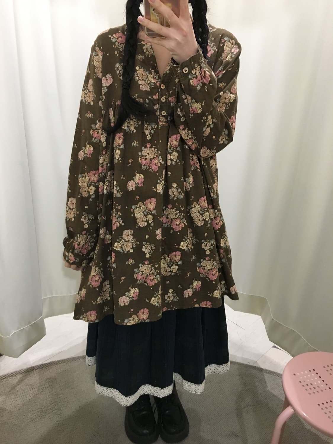 플라워 모리 롱 블라우스 상품이미지3