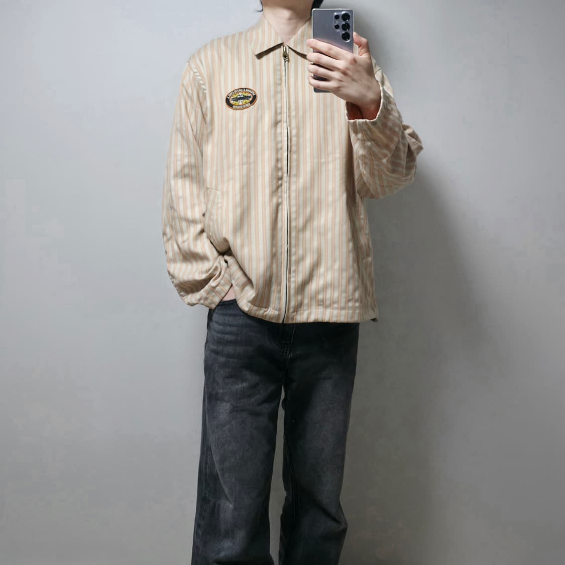 샌드사운드 스트라이프 폴리 블루종 그레이-오렌지 (L) 상품이미지7