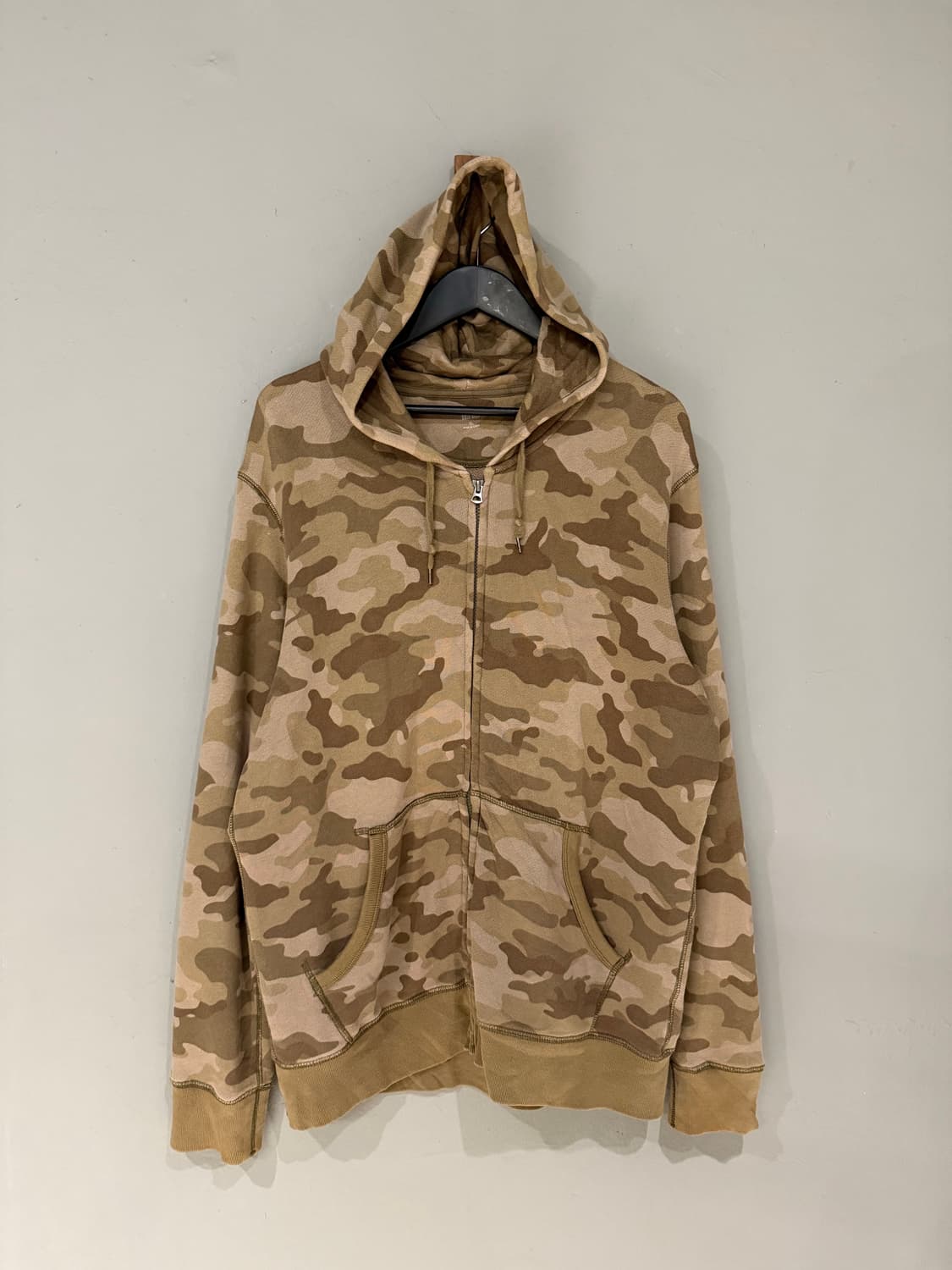 camo pattern 2-way hood zip-up 상품이미지4