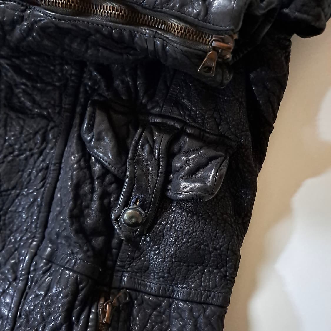 (택포) 드로메 엠보 리얼레더 자켓 M B632 상품이미지8