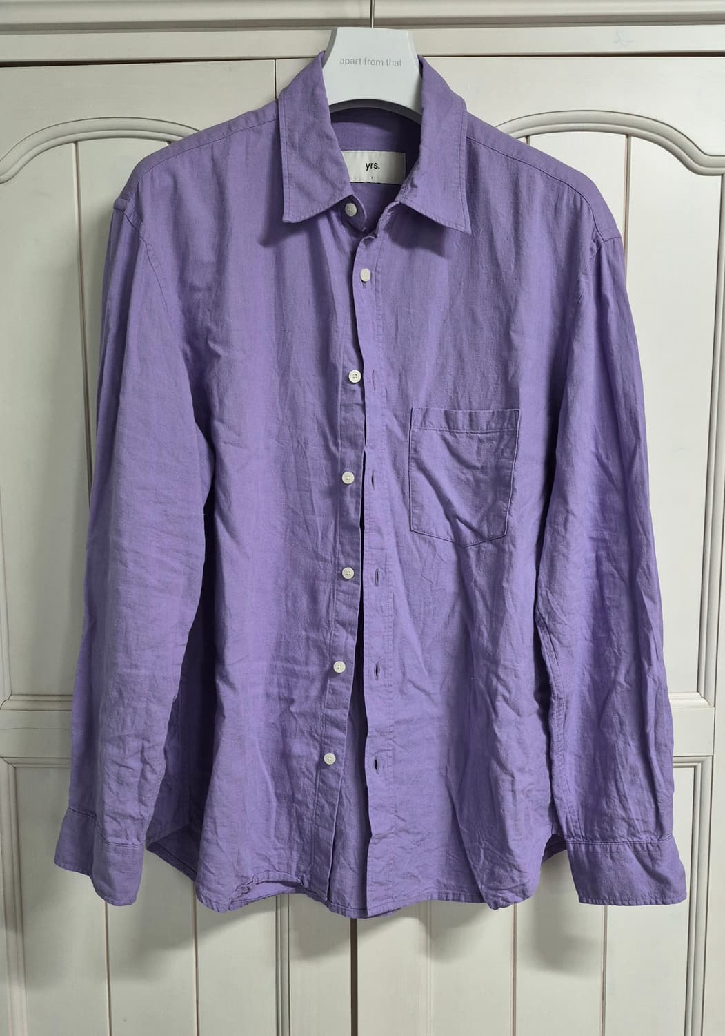 이얼즈어고 린넨 포이카 셔츠 라벤더 S(1) 사이즈 상품이미지1