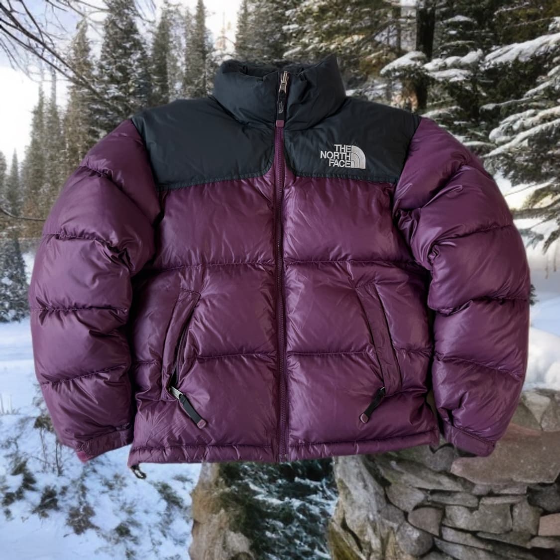 노스페이스 눕시 온볼 퍼플 패딩 700필 M사이즈 상품이미지1