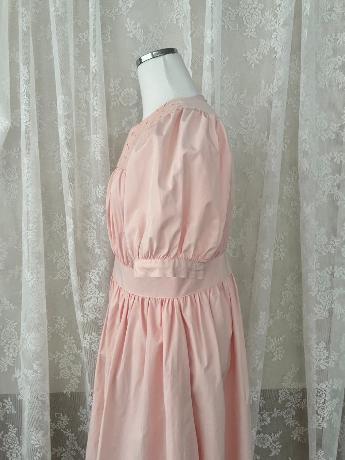 F) 바이씨니 by ssiny 퍼프소매 원피스 핑크 상품이미지4