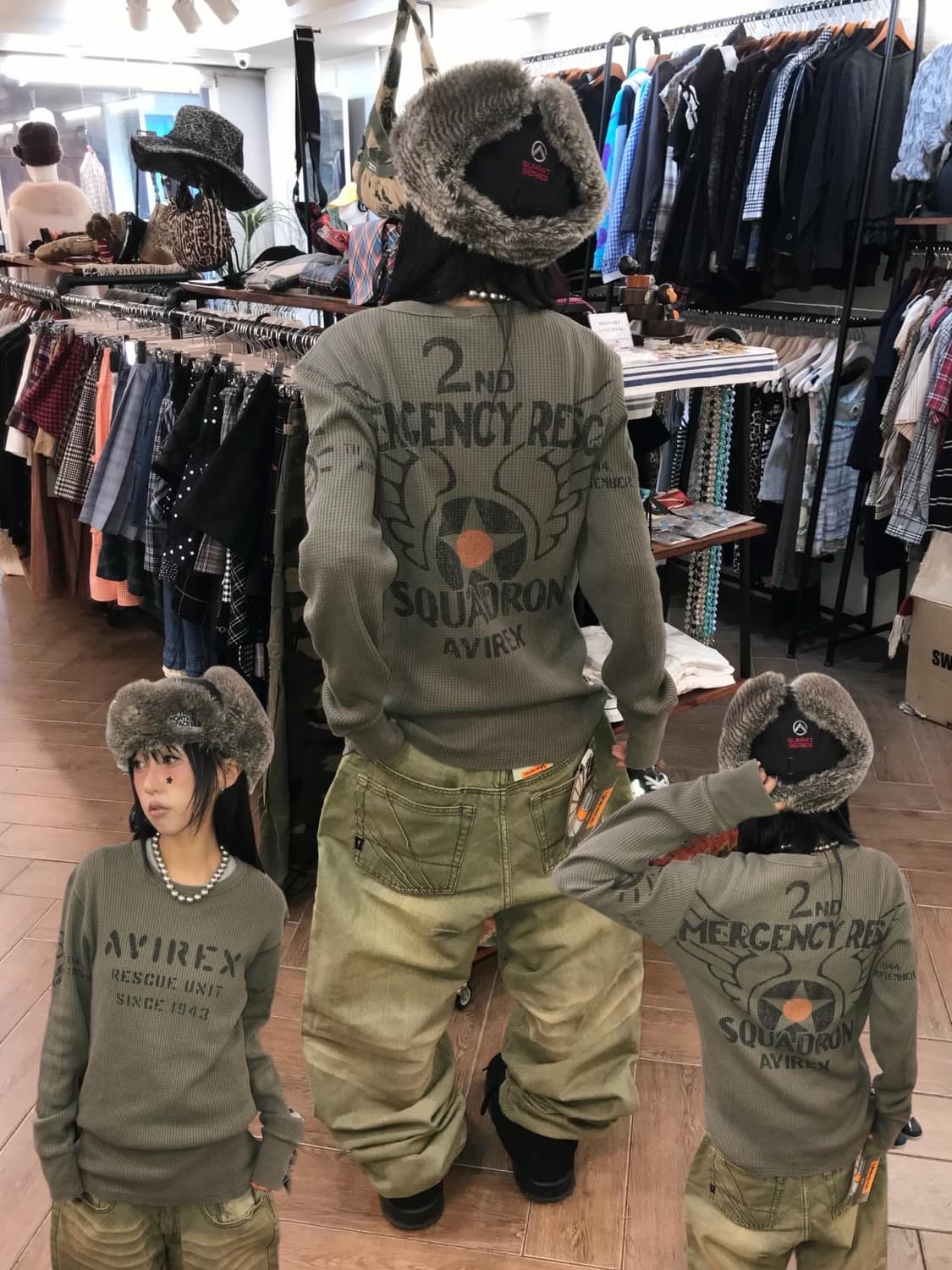 Avirex Waffle Pattern Long Sleeves 상품이미지1