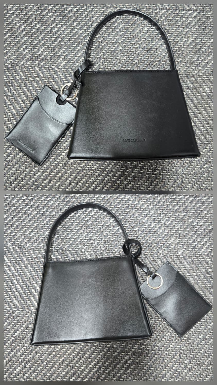 로우클래식 미니 커브백 블랙 토트백 상품이미지3