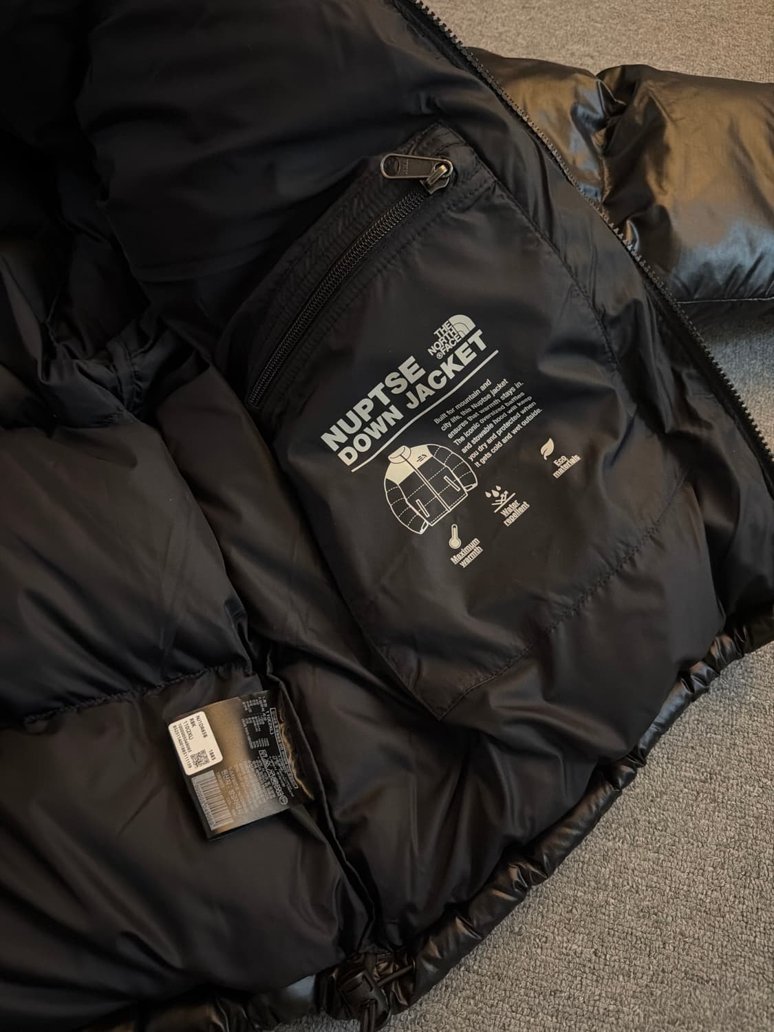 노스페이스 눕시 다운 자켓 블랙 패딩 2XL/110 새상품급 상품이미지5