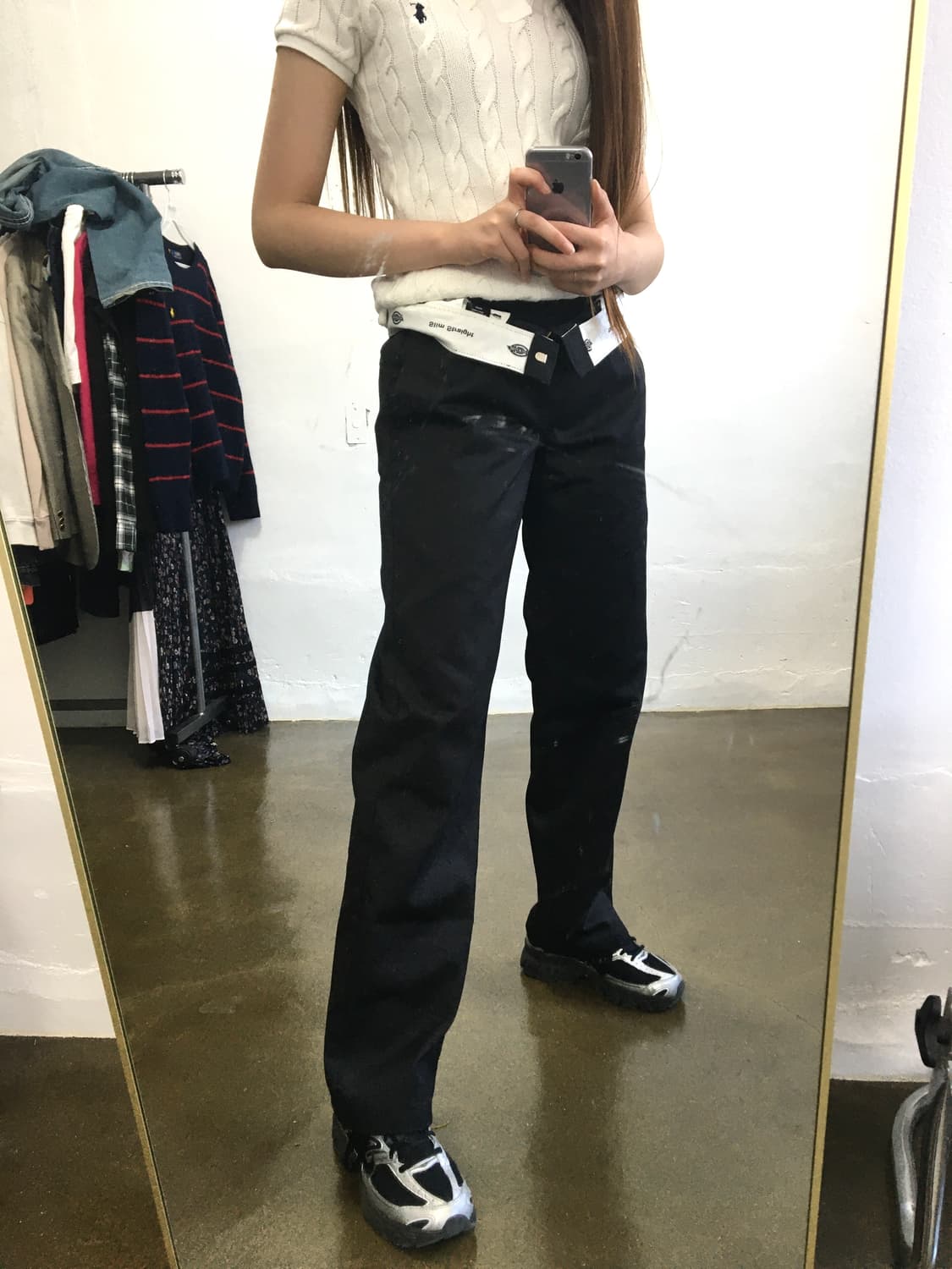 Dickies 슬림 스트레이트 블랙 팬츠 30x32 상품이미지1
