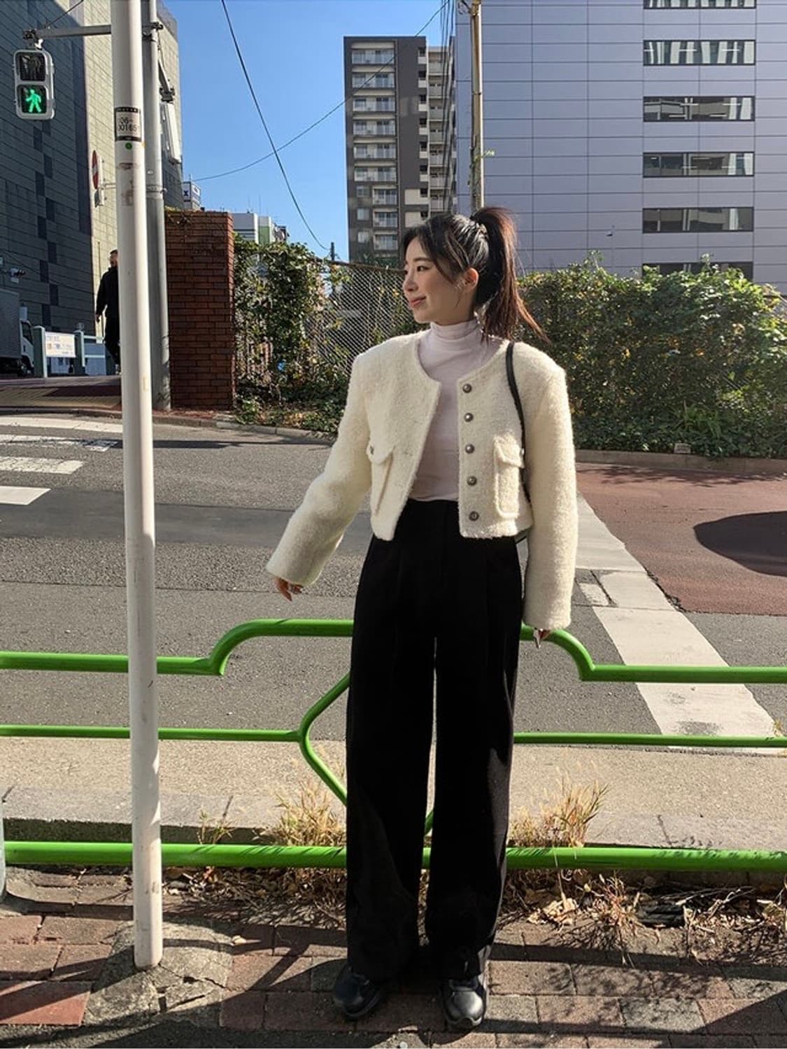 트랜디어패럴 양기모 팬던트 핀턱 와이드 슬랙스 상품이미지10