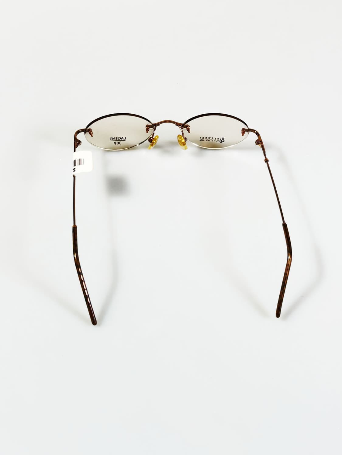 서전 SJ LAGENT 티타늄 무테 오벌 프레임 빈티지 틴트 안경 상품이미지5