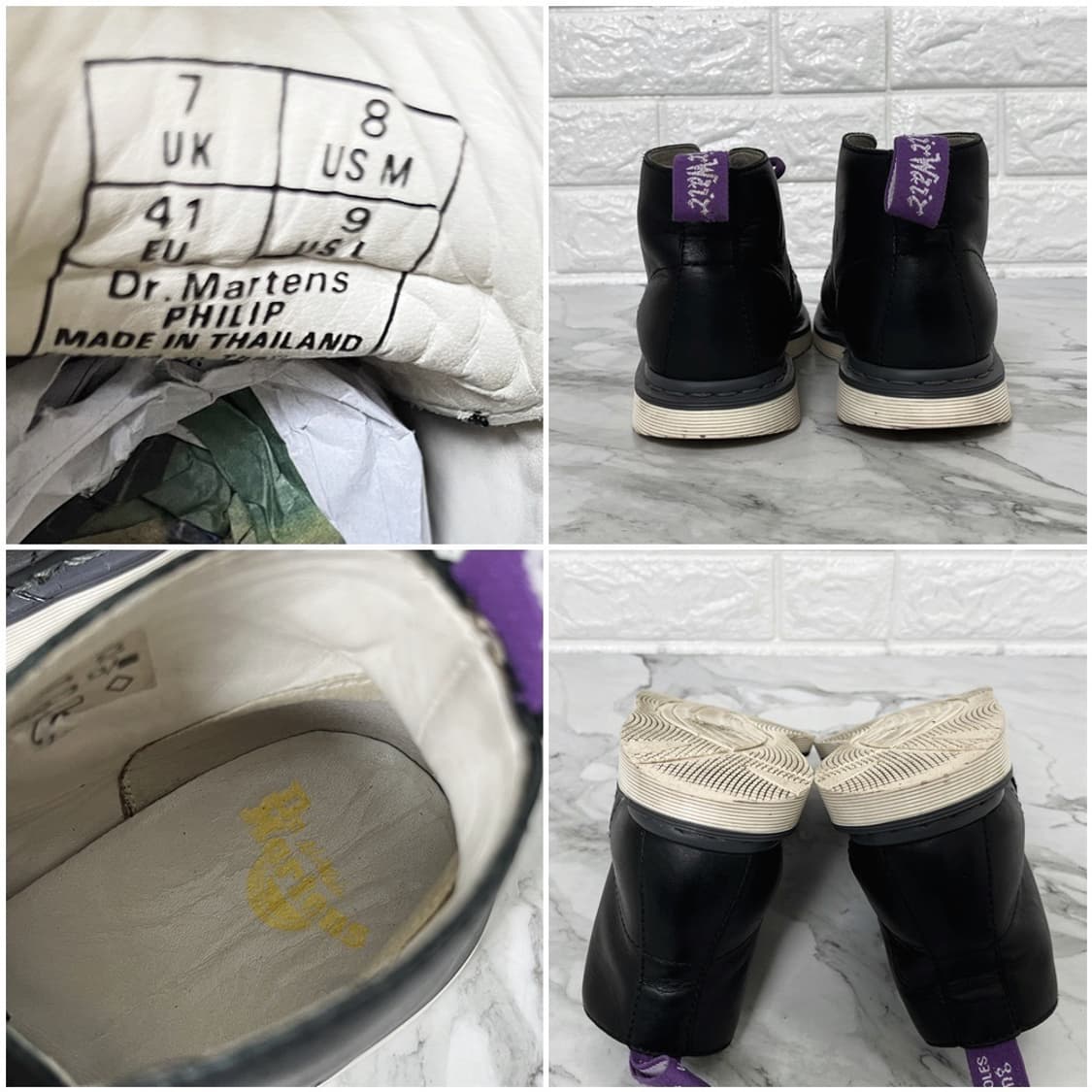 닥터마틴 필립 하이탑 스니커즈 블랙 260 UK7 상품이미지6