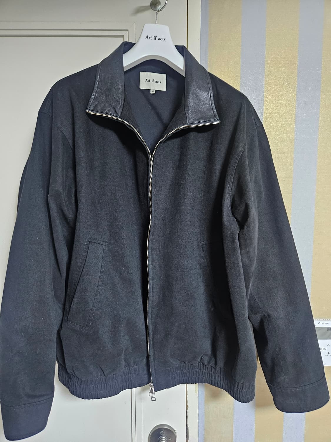 아트이프액츠 레더카라 자켓 블랙XL 상품이미지5