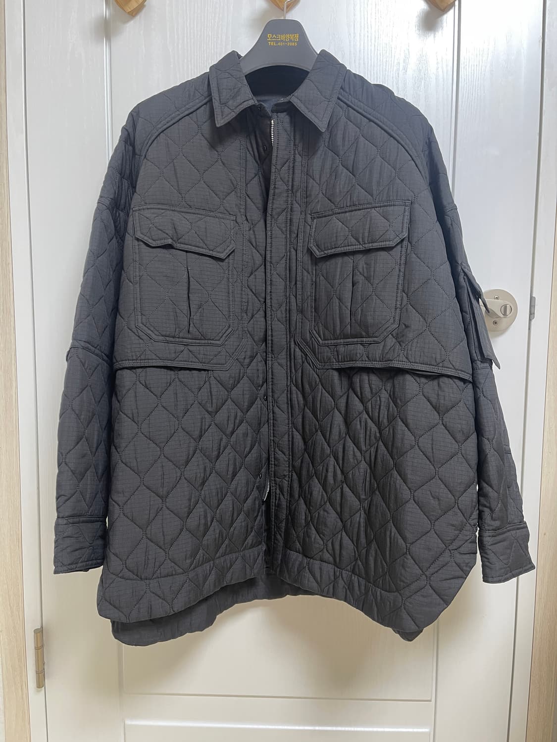 준지 퀼팅 셔츠 자켓 블랙 48사이즈(105) 상품이미지1