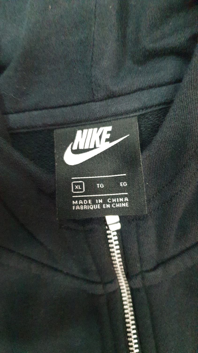 나이키 블랙/화이트 크롭 후드티xl 상품이미지4