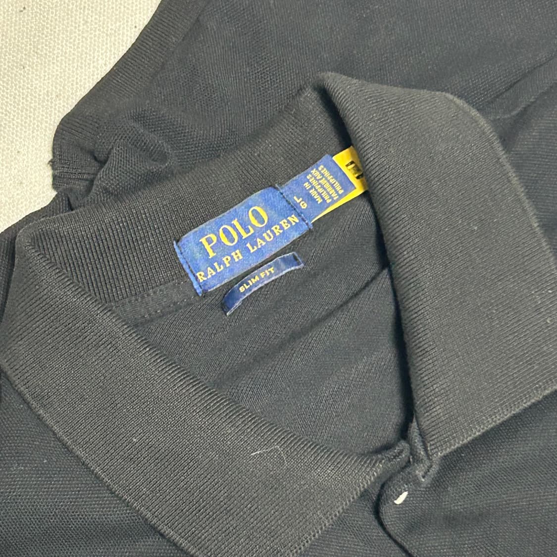 L 폴로랄프로렌 여성용 블랙 카라 반팔 티셔츠 상품이미지4