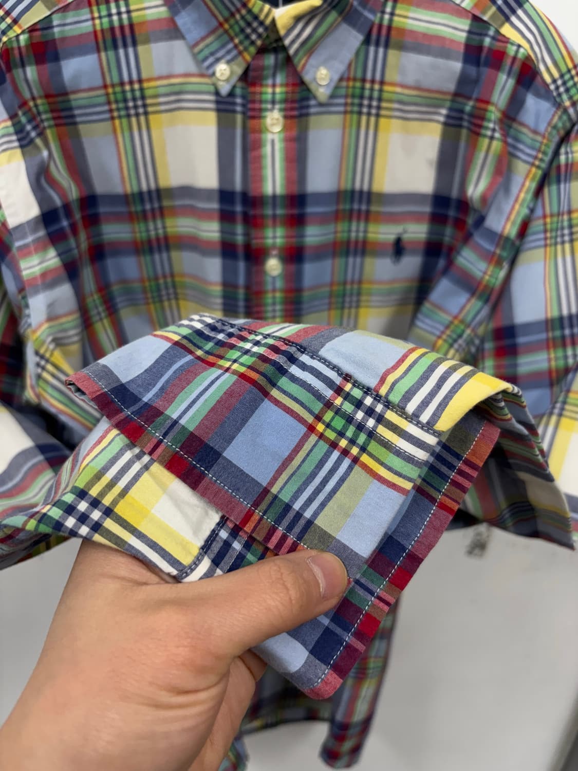 폴로랄프로렌 패치워크 체크셔츠 상품이미지3