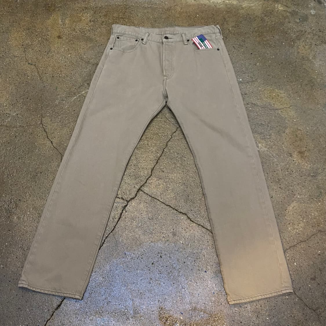 빈티지 리바이스501 베이지진 청바지 상품이미지1
