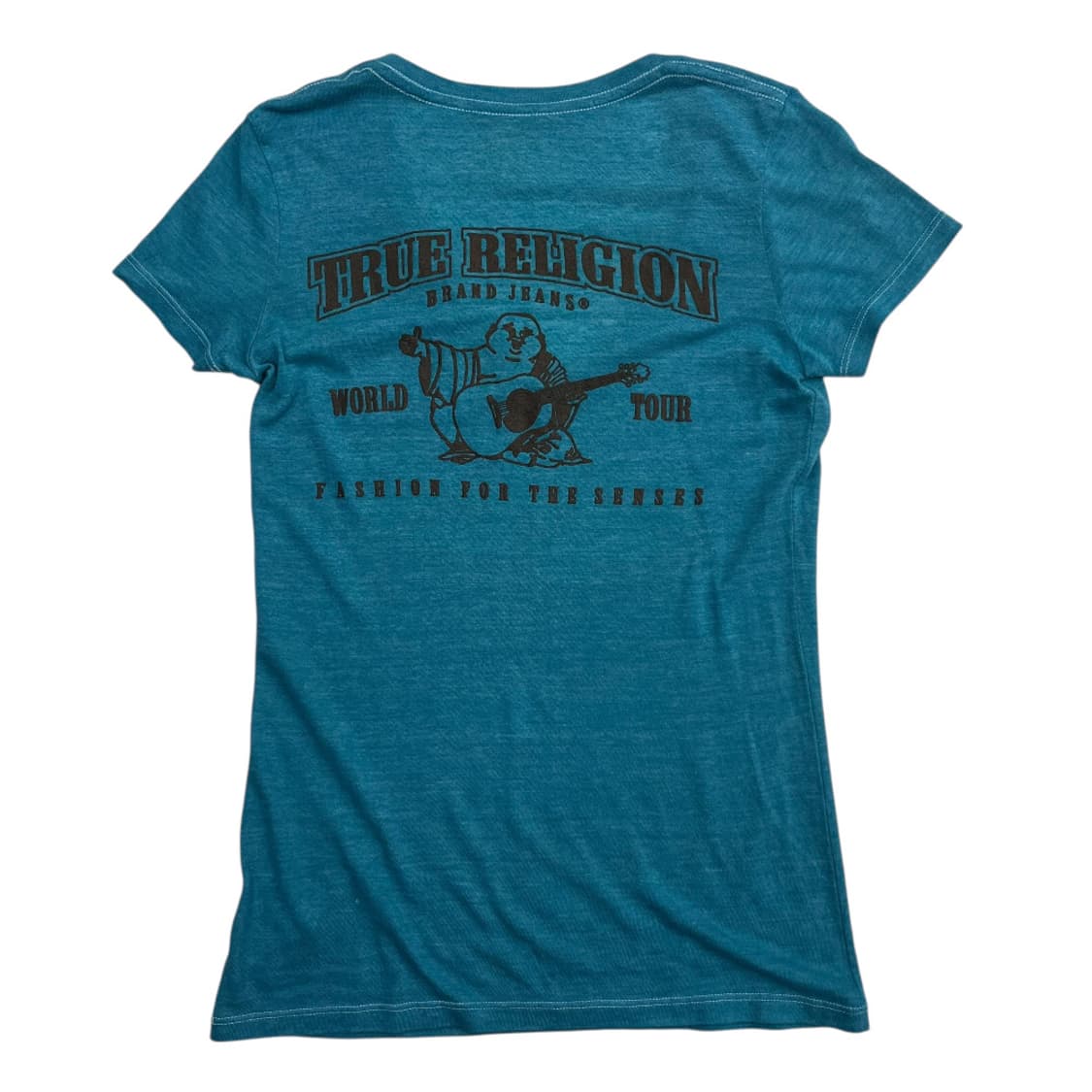 트루릴리젼 딱붙핏 블루 브이 반팔 XS 상품이미지4