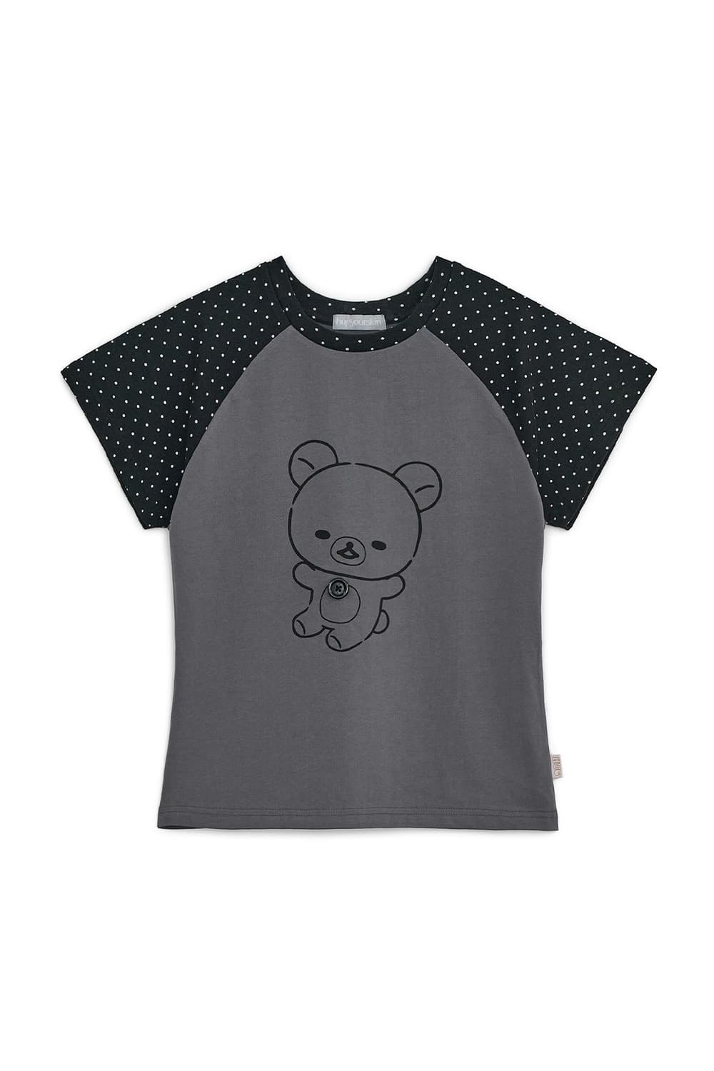 허그유어스킨 Korilakkuma dot raglan tee (Charc 상품이미지1